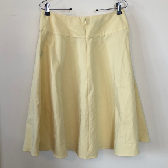 Lemon Yellow Full Skirt Lafayette 148 Size 8 - Picture 3 of 5